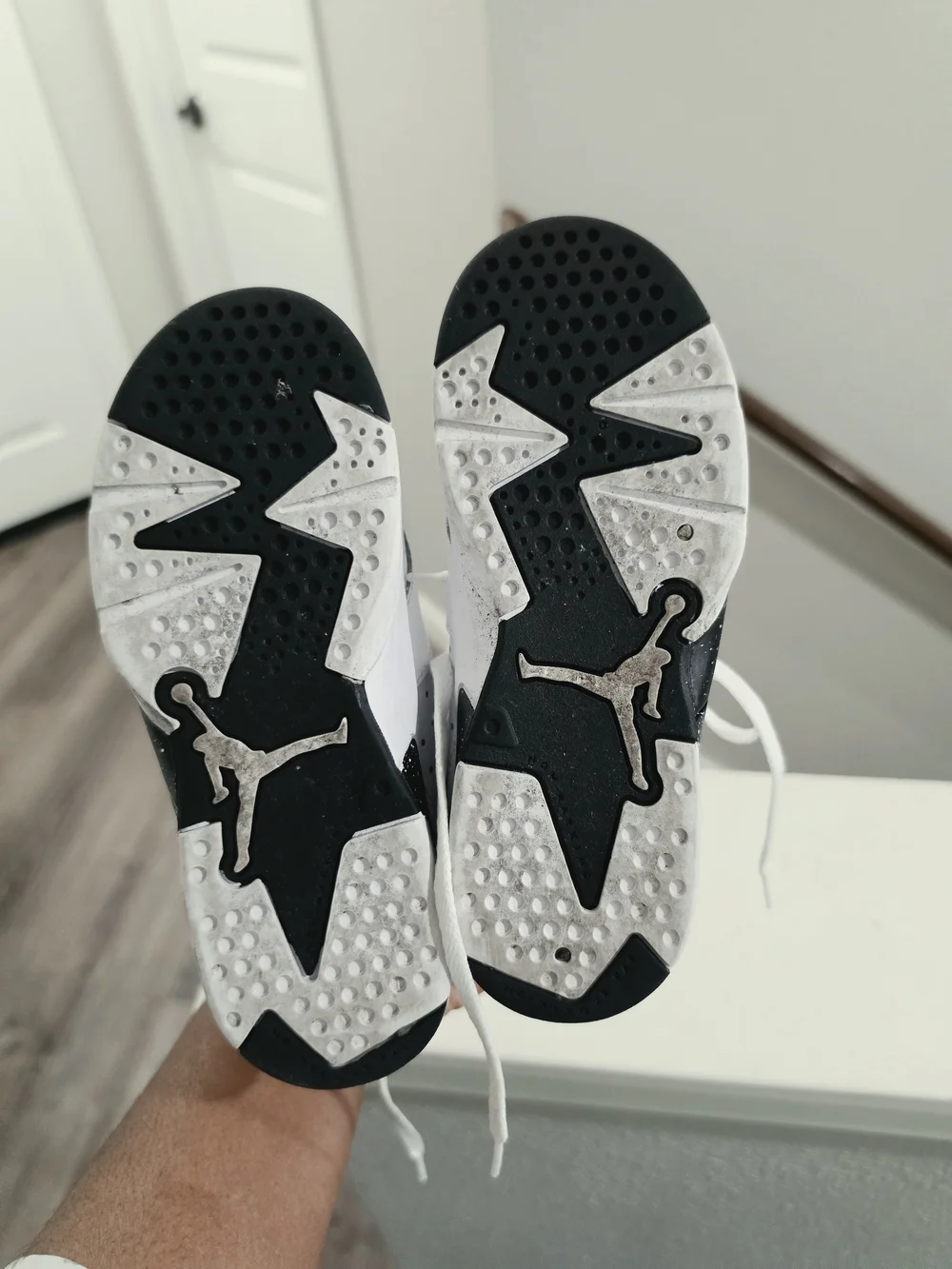 Jordan Kids White and Black High-Top Sneakers